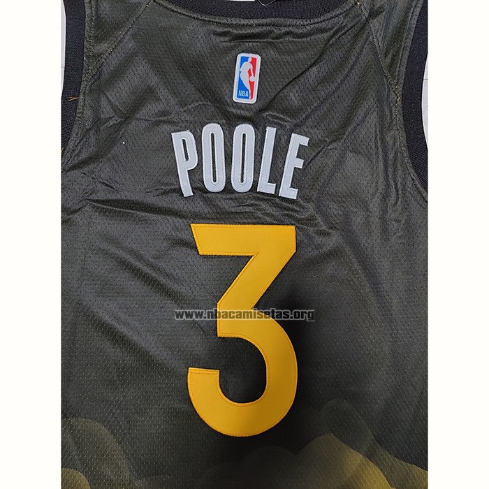 Camiseta Golden State Warriors Jordan Poole NO 3 Ciudad 2022-23 Negro